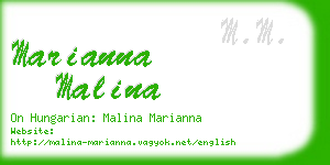 marianna malina business card